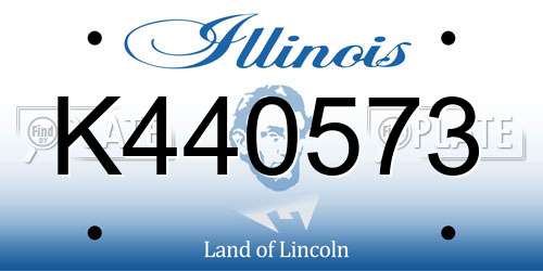 K440573 Illinois License Plate