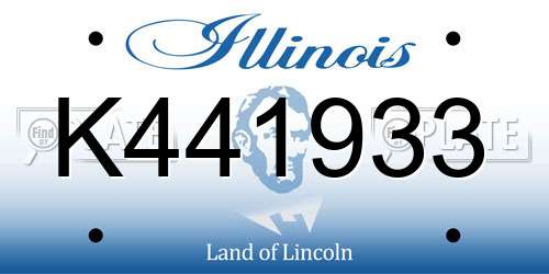 K441933 Illinois License Plate