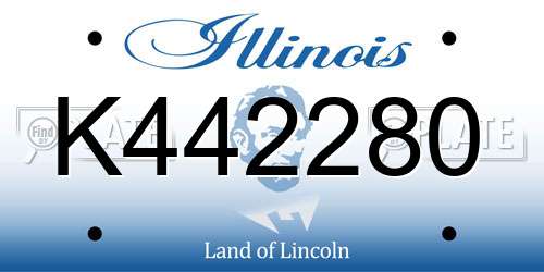 K442280 Illinois License Plate