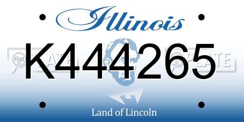 K444265 Illinois License Plate