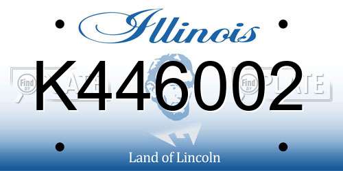 K446002 Illinois License Plate