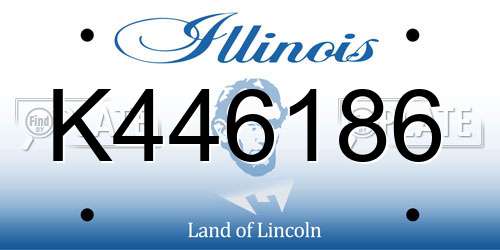 K446186 Illinois License Plate