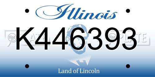 K446393 Illinois License Plate