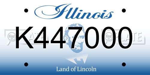 K447000 Illinois License Plate