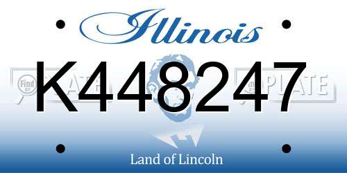 K448247 Illinois License Plate