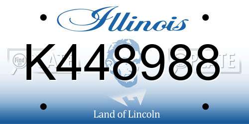K448988 Illinois License Plate