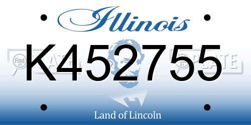 K452755 Illinois License Plate
