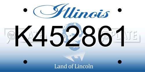 K452861 Illinois License Plate