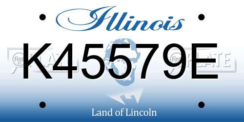 K45579E Illinois License Plate