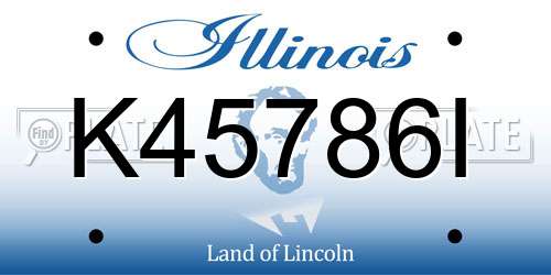 K45786I Illinois License Plate
