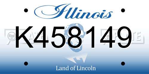 K458149 Illinois License Plate