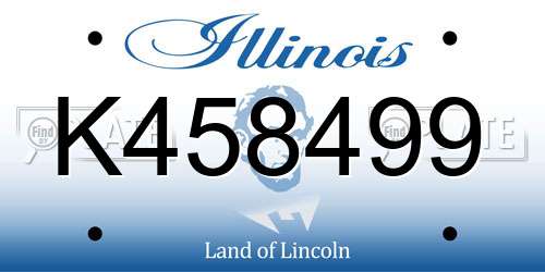 K458499 Illinois License Plate