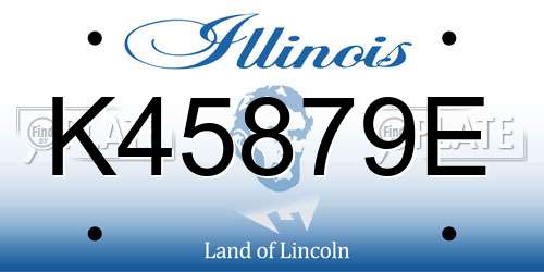 K45879E Illinois License Plate