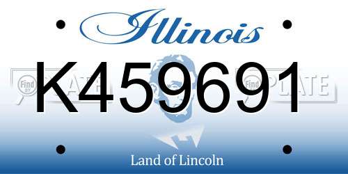 K459691 Illinois License Plate