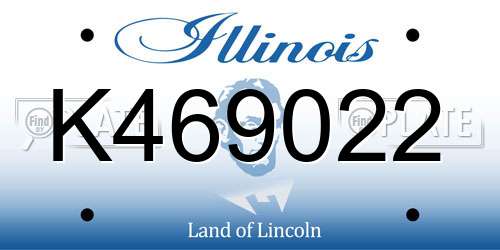 K469022 Illinois License Plate