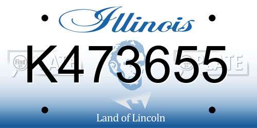 K473655 Illinois License Plate