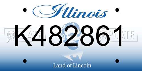 K482861 Illinois License Plate