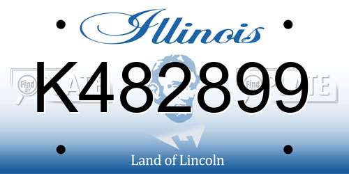 K482899 Illinois License Plate