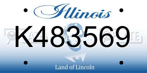 K483569 Illinois License Plate