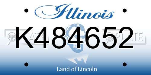 K484652 Illinois License Plate