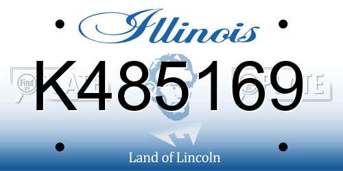 K485169 Illinois License Plate