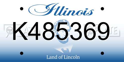 K485369 Illinois License Plate