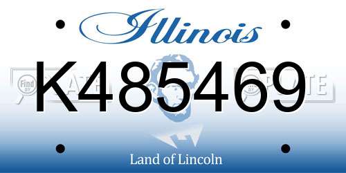 K485469 Illinois License Plate