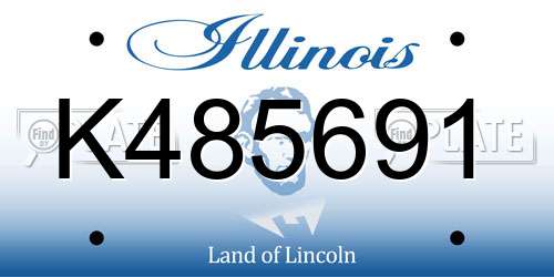K485691 Illinois License Plate