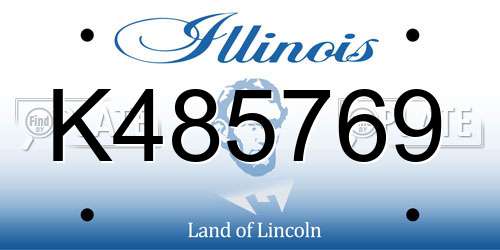 K485769 Illinois License Plate