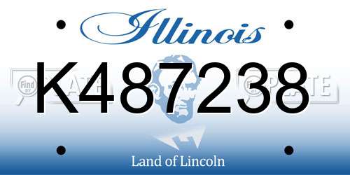 K487238 Illinois License Plate