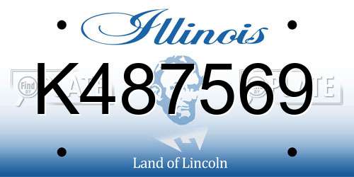K487569 Illinois License Plate