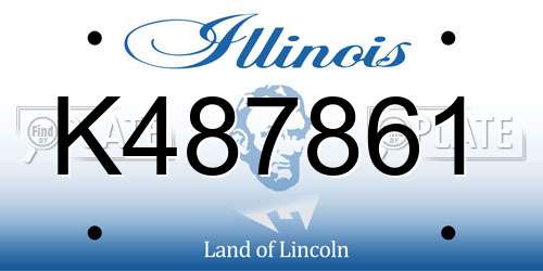 K487861 Illinois License Plate