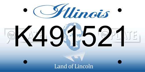K491521 Illinois License Plate