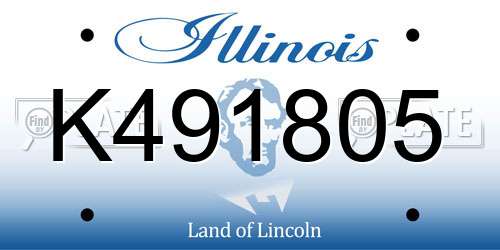 K491805 Illinois License Plate