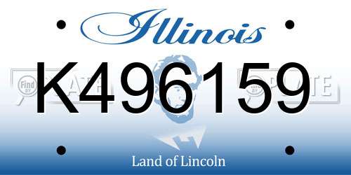 K496159 Illinois License Plate