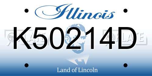 K50214D Illinois License Plate