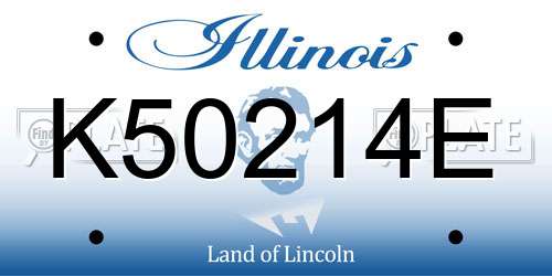 K50214E Illinois License Plate