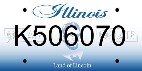 K506070 Illinois License Plate