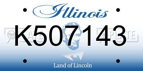 K507143 Illinois License Plate
