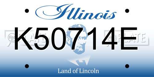 K50714E Illinois License Plate