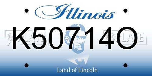 K50714O Illinois License Plate