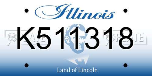 K511318 Illinois License Plate
