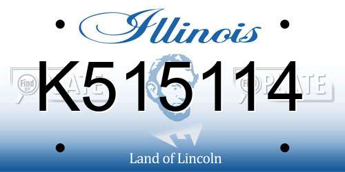 K515114 Illinois License Plate