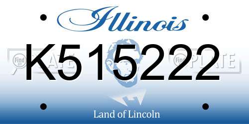 K515222 Illinois License Plate