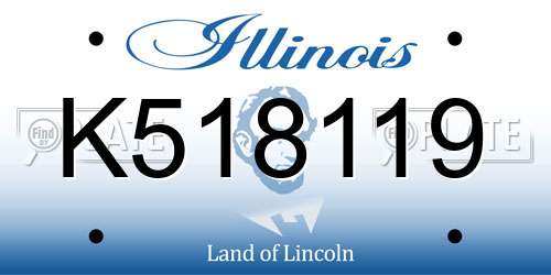 K518119 Illinois License Plate