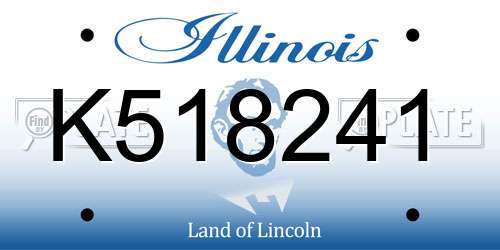 K518241 Illinois License Plate