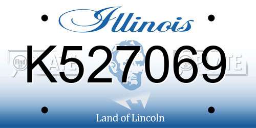 K527069 Illinois License Plate