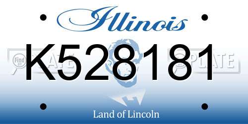 K528181 Illinois License Plate