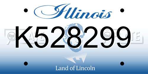 K528299 Illinois License Plate