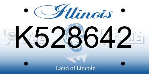 K528642 Illinois License Plate